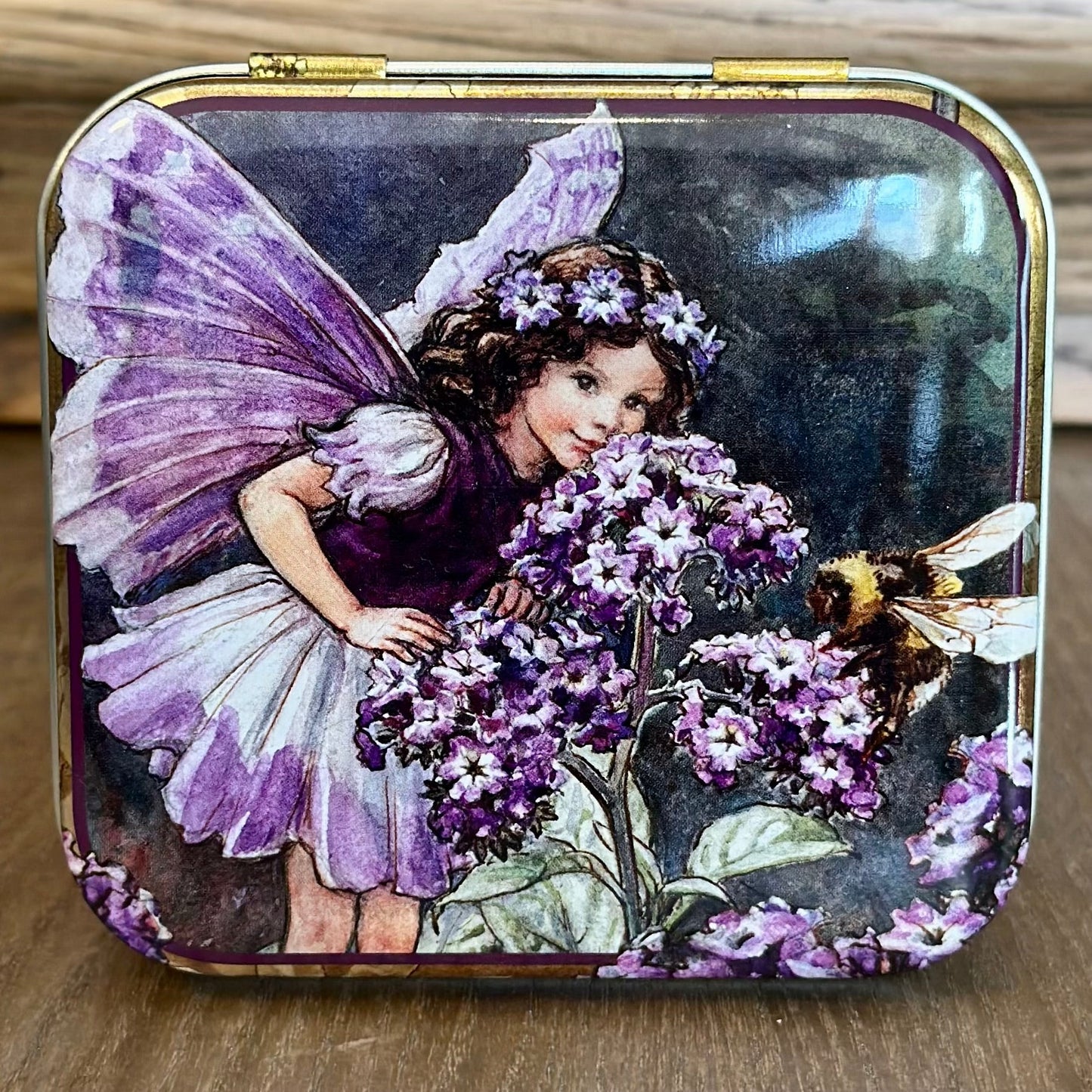 Flower Fairy Pocket Collectable Tin - Hollyhock Hill