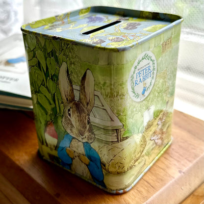 Peter Rabbit by Beatrix Potter Collectable Tin Money Box