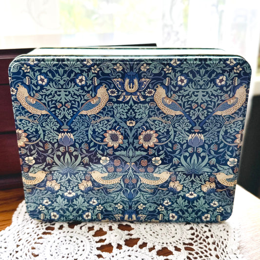 William Morris 'Strawberry Thief' Large Rectangular Collectible Tin