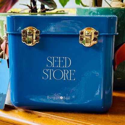 NEW Burgon & Ball Seed Packet Mini Storage Tin- Cotswold Blue