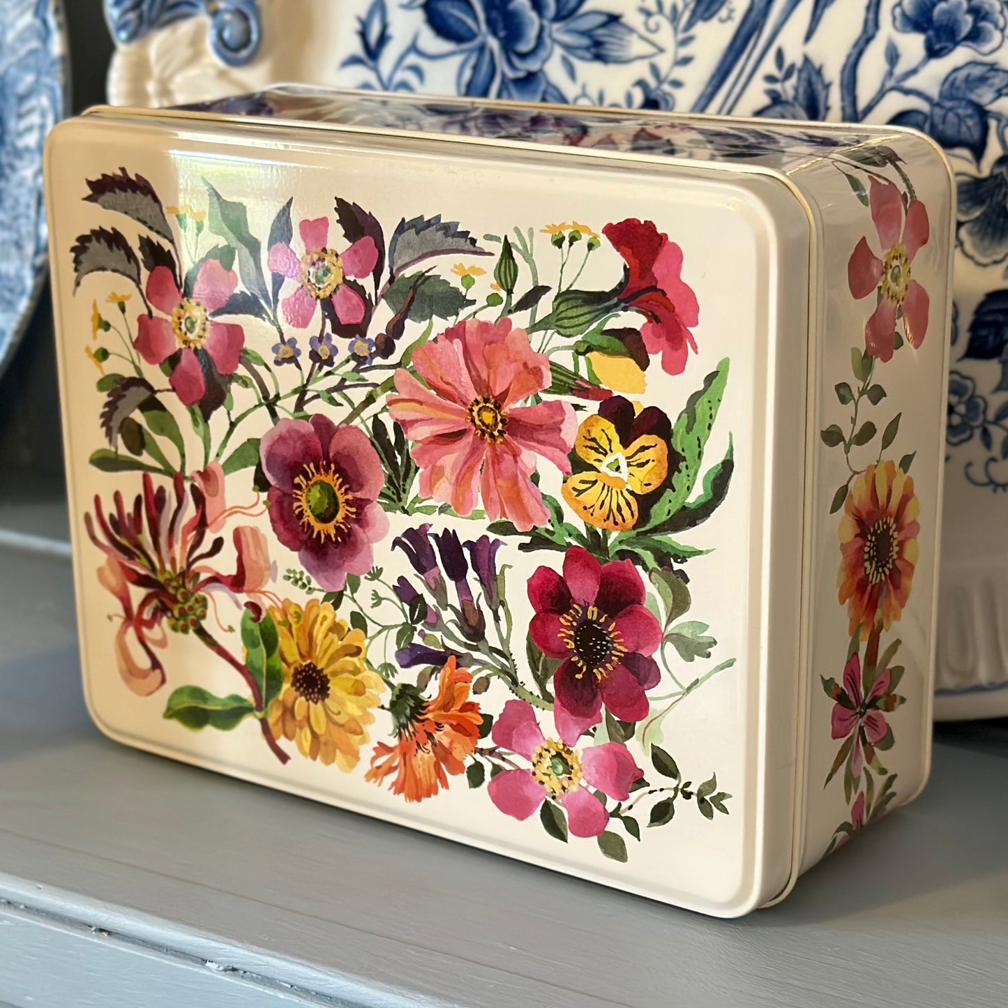 ‘Garden Flowers' by Emma Bridgewater Large Rectangular Tin