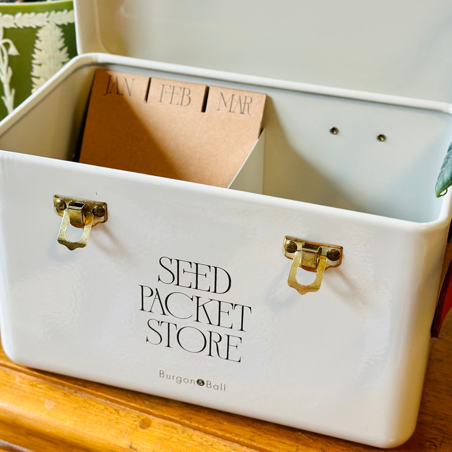 NEW Burgon & Ball Seed Packet Storage Tin- Mushroom