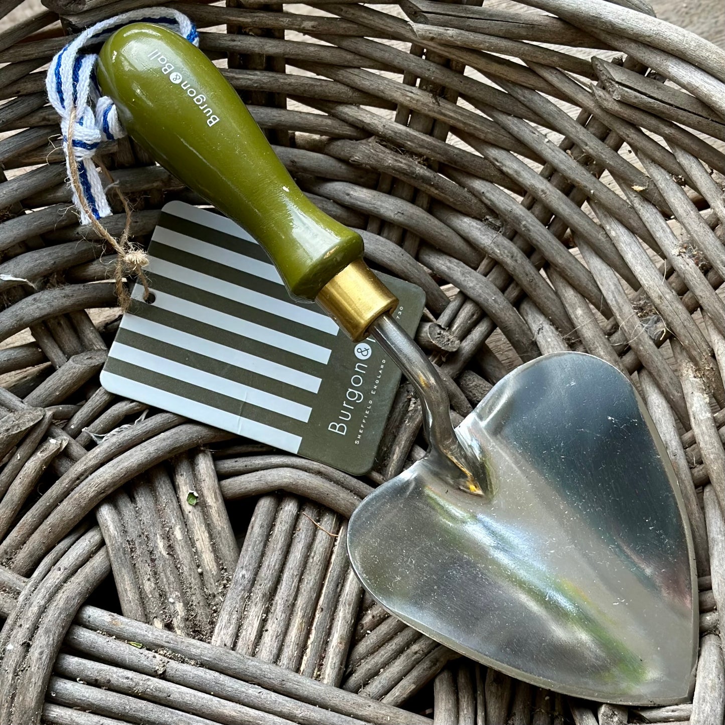 Burgon and Ball - Collector Series - Planting Trowel - Olive Green