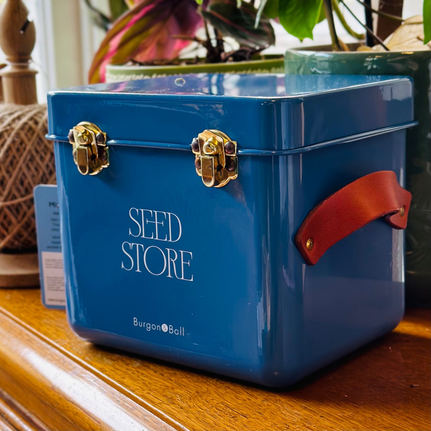 NEW Burgon & Ball Seed Packet Mini Storage Tin- Cotswold Blue