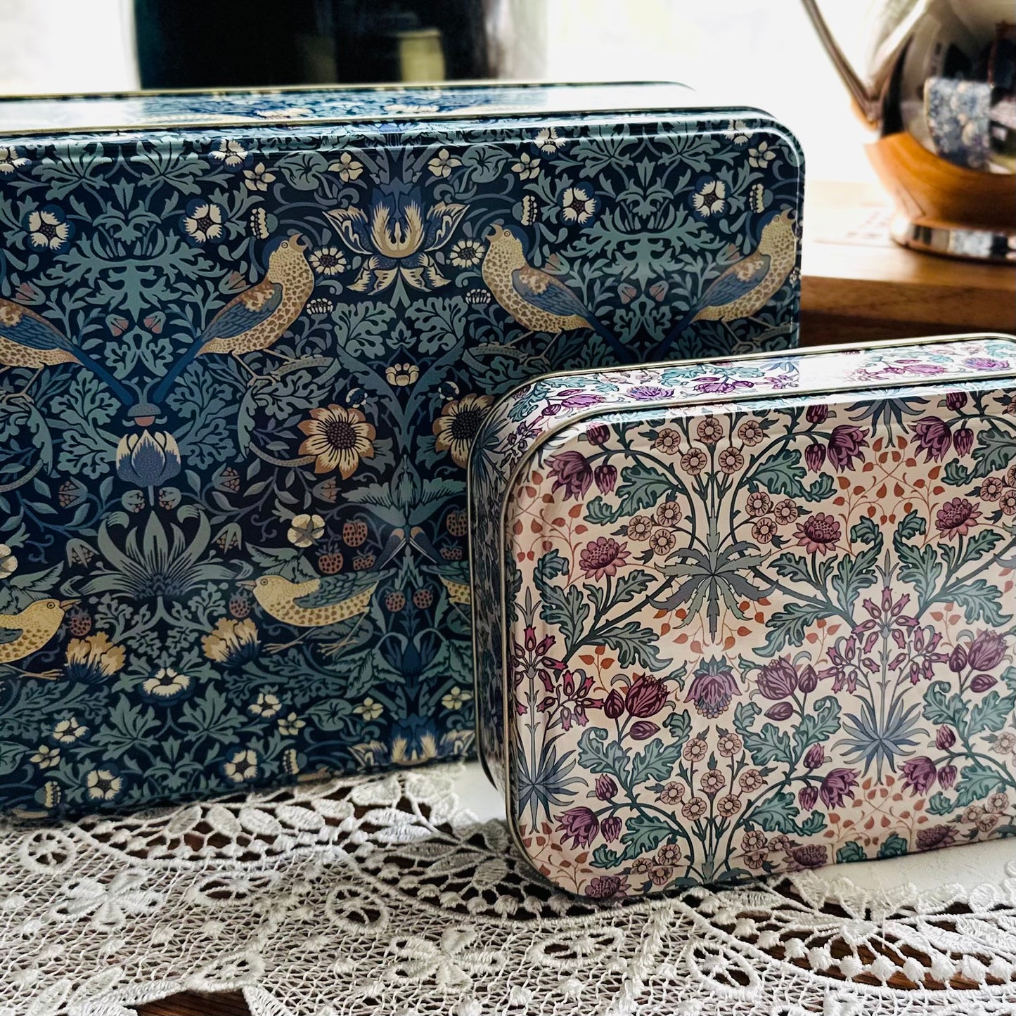 William Morris 'Arts and Crafts' Small Rectangular Collectible Tin