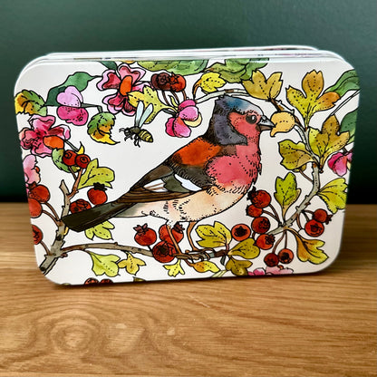 ‘Birds in Hedgerow’ by Emma Bridgewater Small Rectangle Collectable Tin - Hollyhock Hill