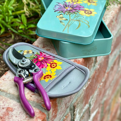 Burgon & Ball RHS 'Asteraceae Collection' Pruner and Holster Set - Hollyhock Hill