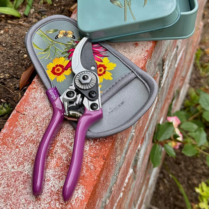 Burgon & Ball RHS 'Asteraceae Collection' Pruner and Holster Set - Hollyhock Hill