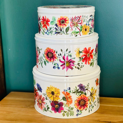 'Garden Flowers' by Emma Bridgewater Large Round Set of 3 - Hollyhock Hill