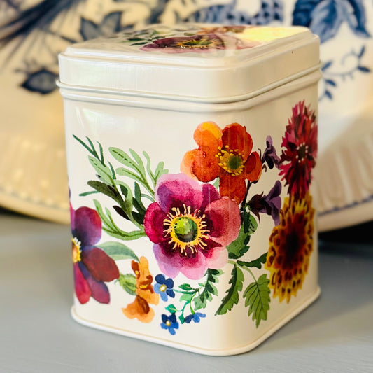 'Garden Flowers' by Emma Bridgewater Small Square Tin - Hollyhock Hill