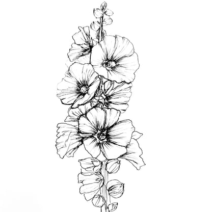 Hollyhock 'Cherry Bomb' Seeds - Hollyhock Hill