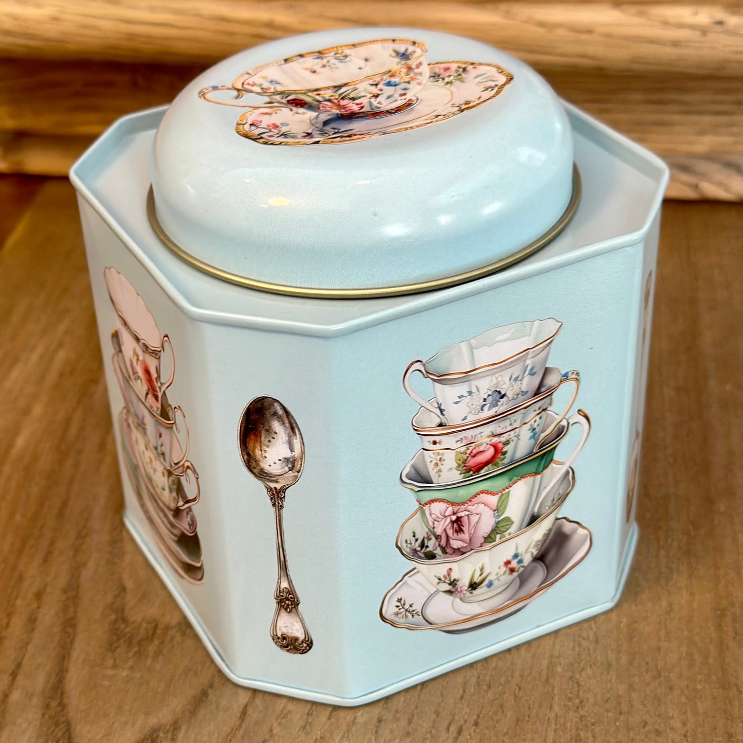 'One Sugar Please' Tea Caddy Collectable Tin - Hollyhock Hill