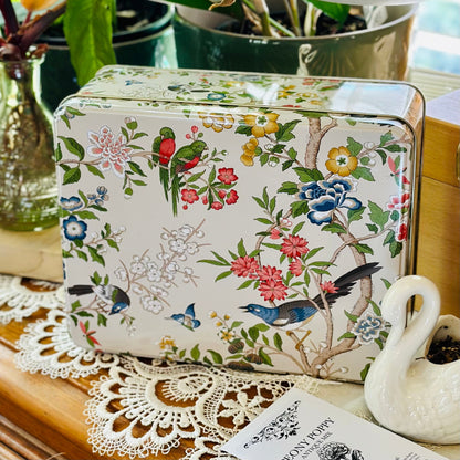 Sanderson 'Chinoiserie' Large Collectable Tin - Hollyhock Hill