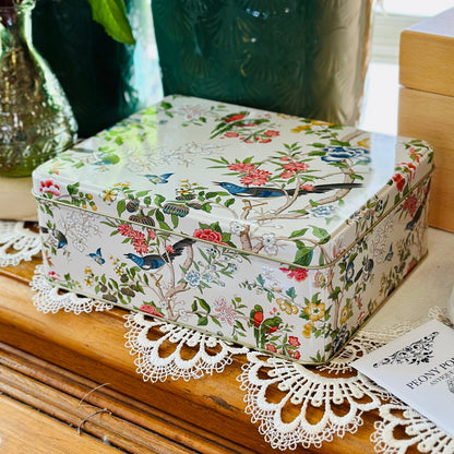 Sanderson 'Chinoiserie' Large Collectable Tin - Hollyhock Hill