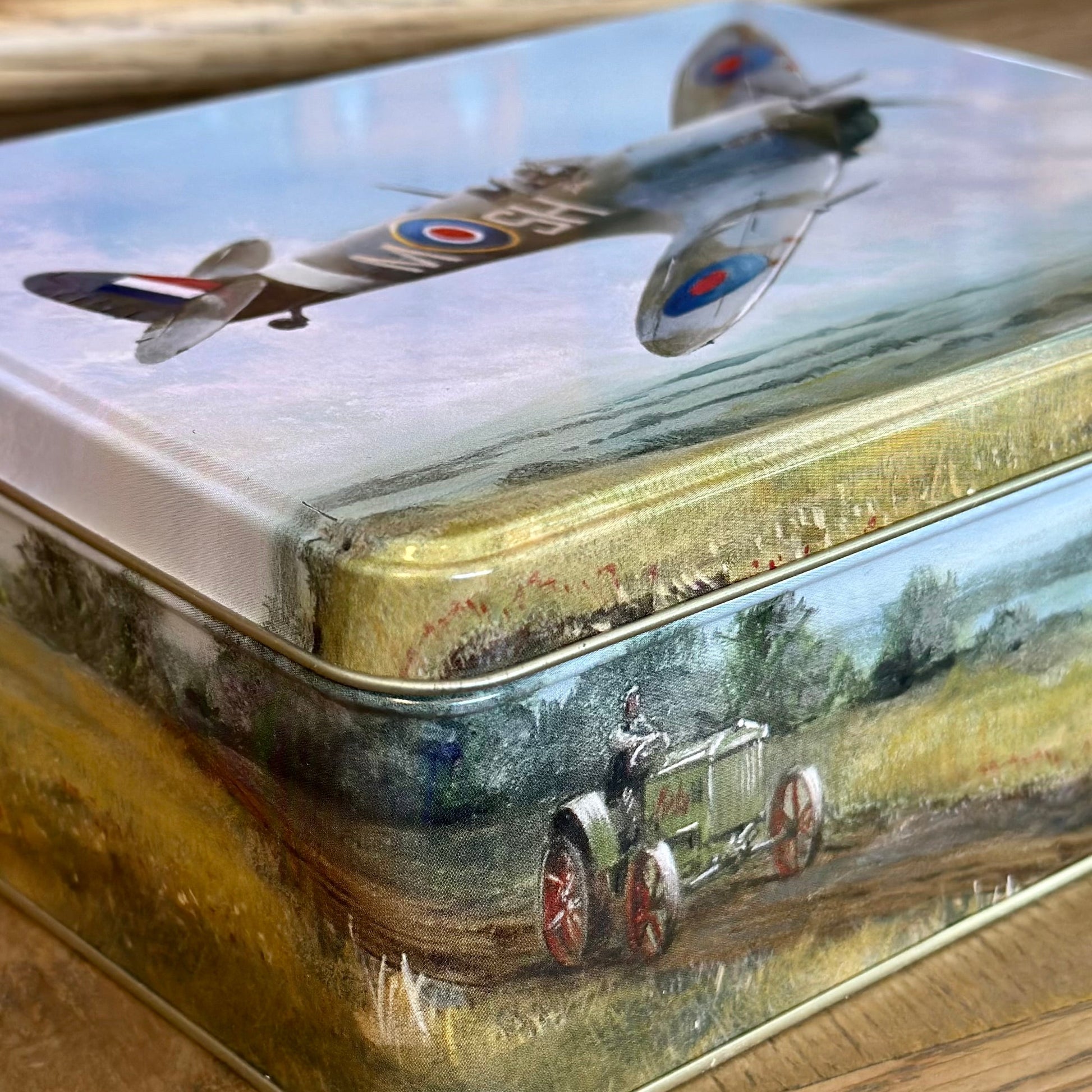 Supermarine Spitfire 'Time for Home' Large Collectable Tin - Hollyhock Hill