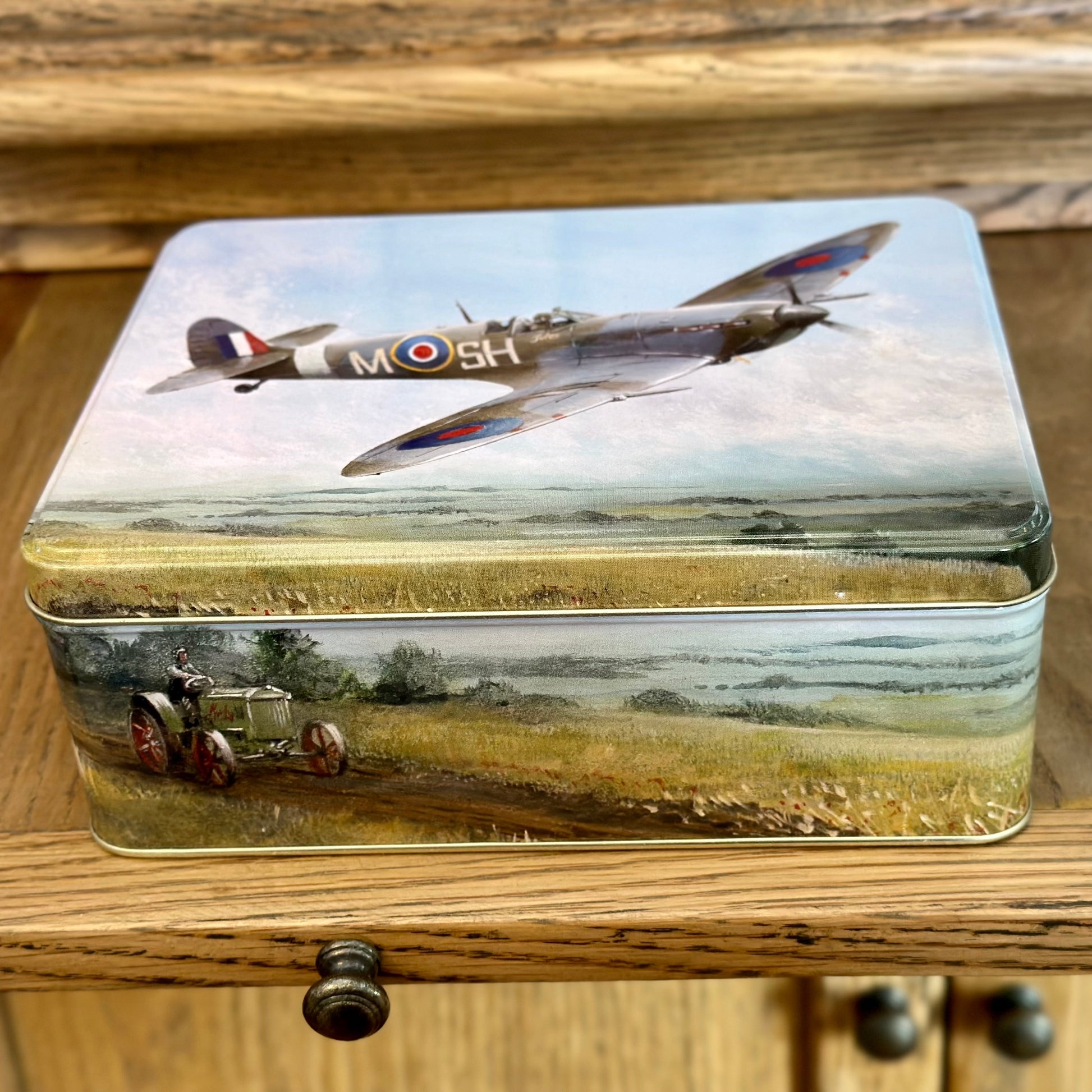 Supermarine Spitfire 'Time for Home' Large Collectable Tin - Hollyhock Hill