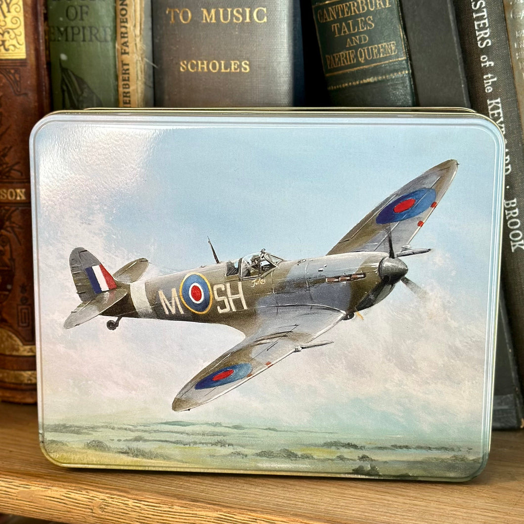 Supermarine Spitfire 'Time for Home' Large Collectable Tin - Hollyhock Hill